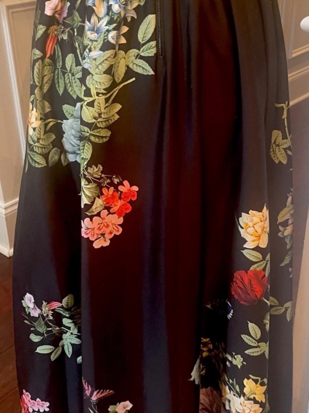 Alice + Olivia Oriana Tie Strap Drop Waist Midi Dress In Venus Floral 8 NWT $660 - Picture 11 of 14